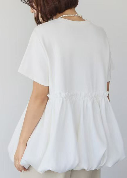 Patchwork Cotton Boho Summer Ruffled Black Tops