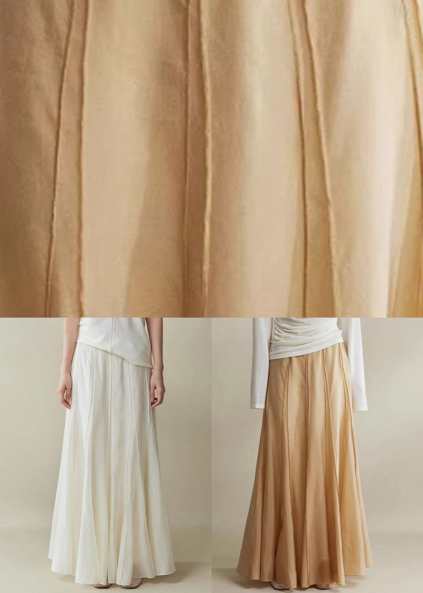High Silk Waist White Zippered Cotton Elegant Summer Skirts