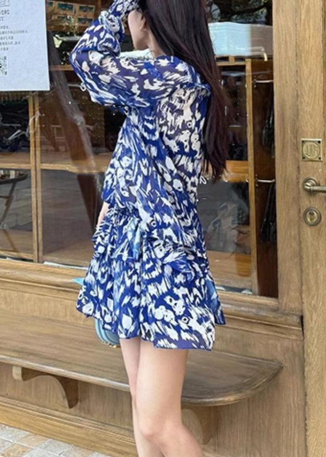 Shirts Skirts And Summer Pieces Stylish Print Blue Set Two Cotton