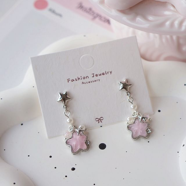 / Earring Dangle Star Clip On