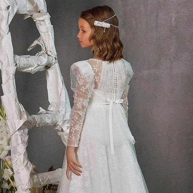 Dress Girl First Girls' Gown Flower Princess Formal