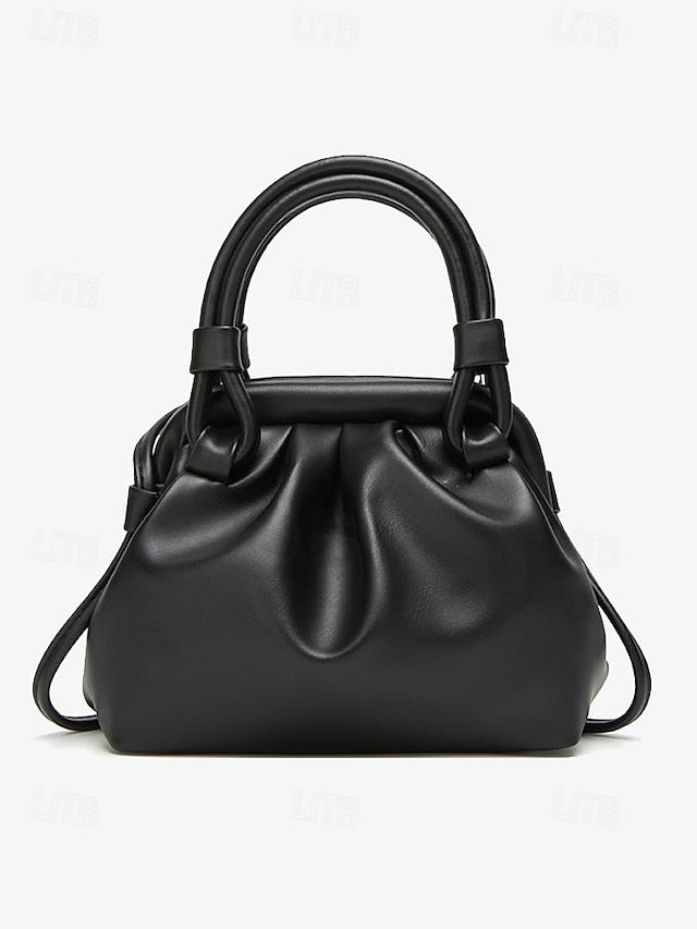 Elegant Women's with Cream Handbag Closure Drawstring –