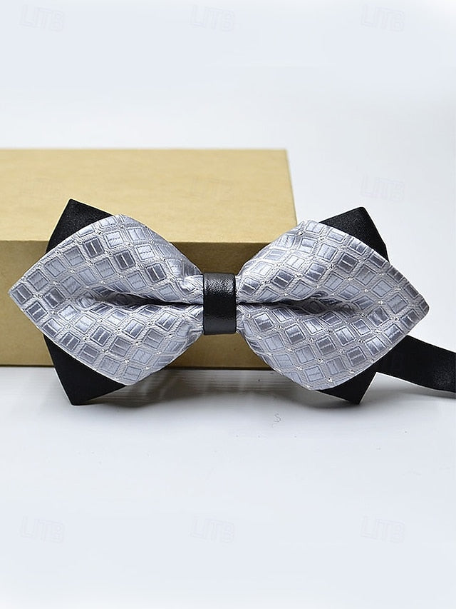 Men's Tie Bow with Christmas Pattern Geometric