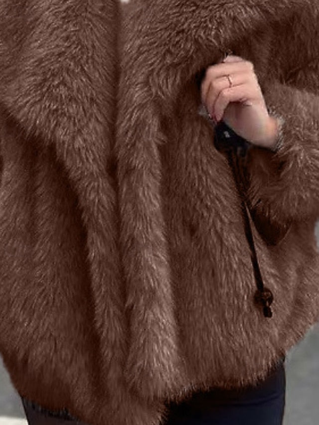 Women's Furs Coat Leathers Comfortable Faux Warm Fur
