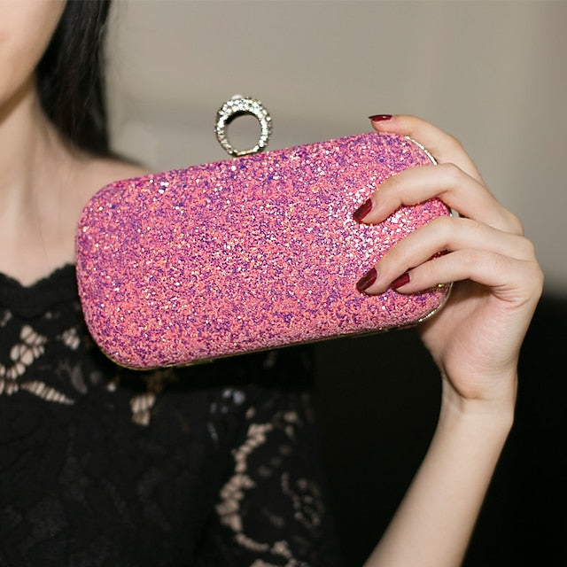 PU Bags Clutch Evening Bag Women's Wristlet Leather