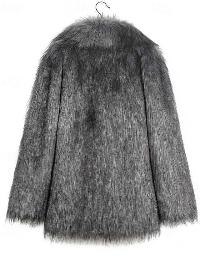 Women's Fur Furs Warm Faux Coat Comfortable