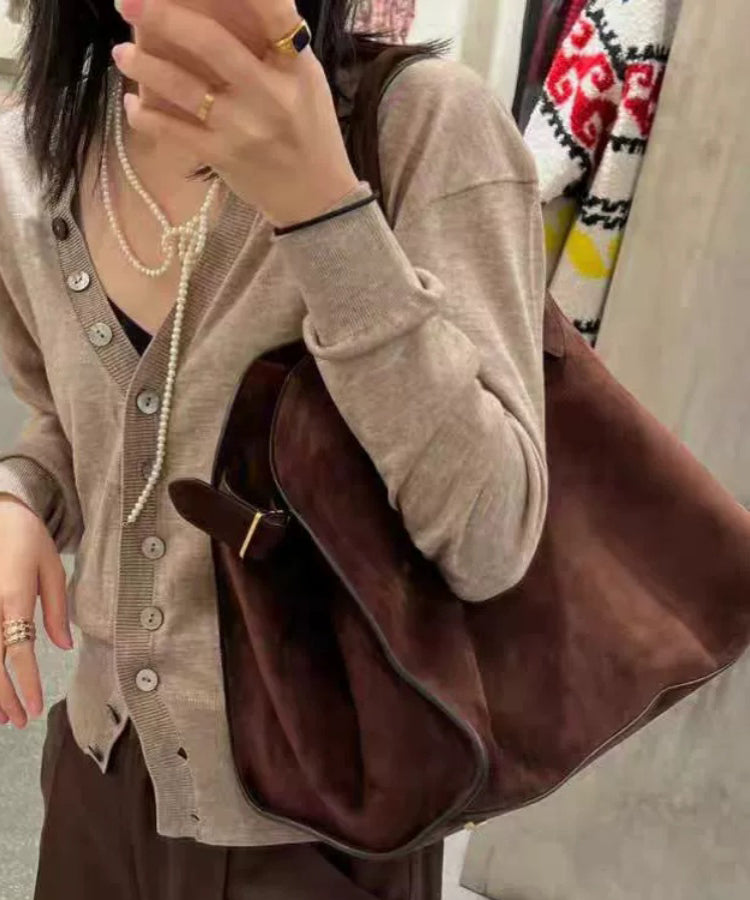 2024 New Brown Large Capacity Capacity Handbag AD1128