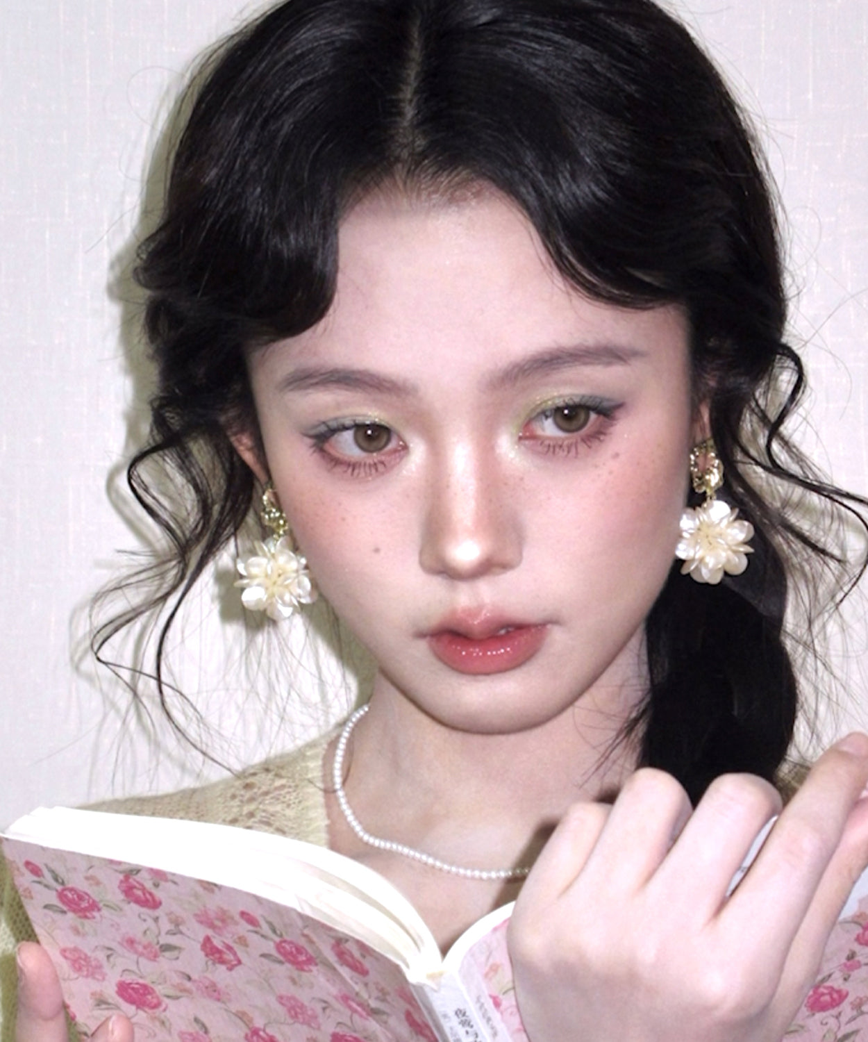 Alloy Resin Earrings Chic Drop Floral Gold Copper