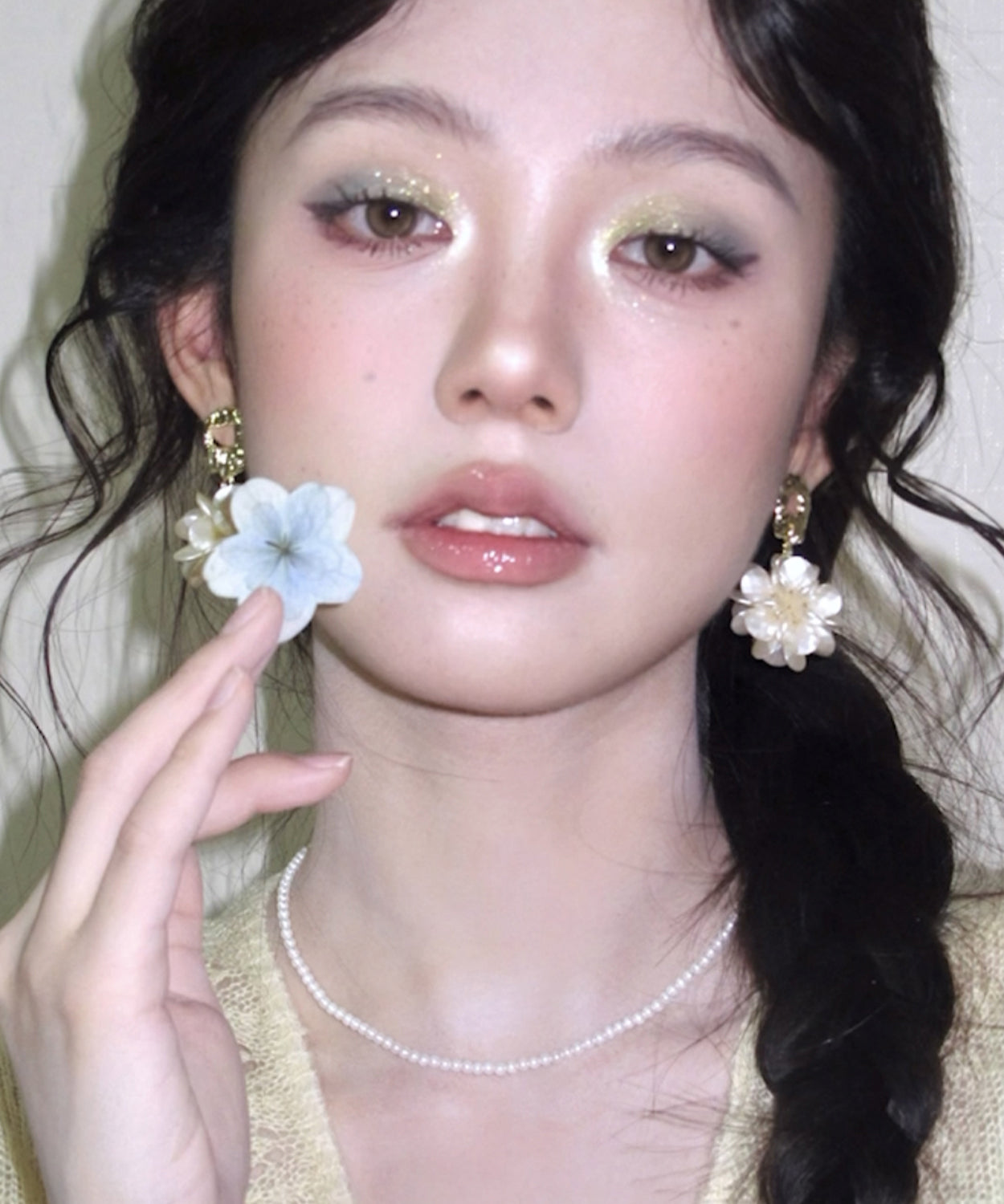 Alloy Resin Earrings Chic Drop Floral Gold Copper