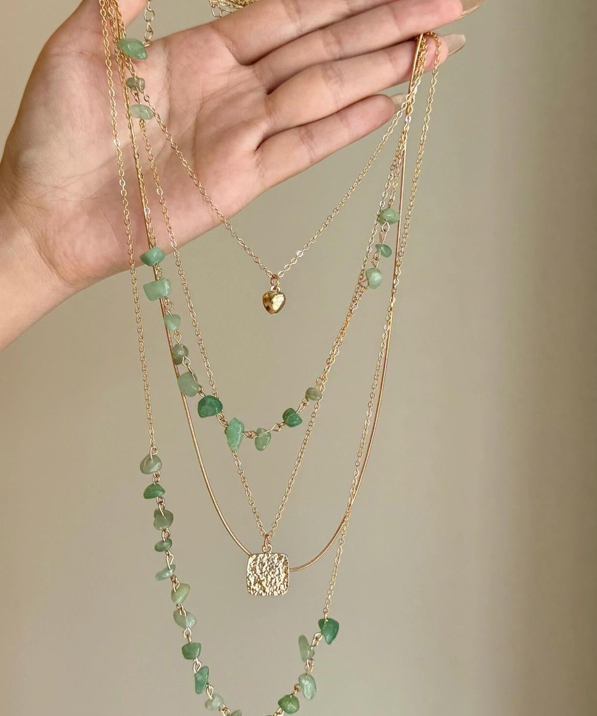 Necklace Fine Bead Gravel Gold Copper Alloy Gratuated