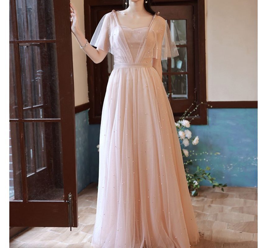 Short-Sleeve Bridesmaid Dress