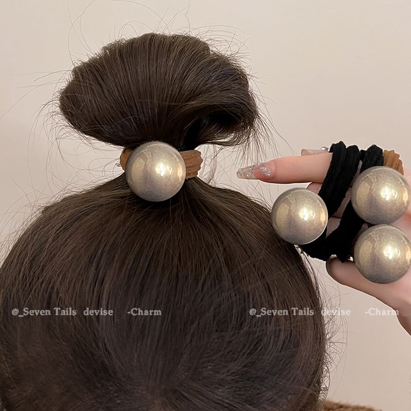 / Pearl Faux Set Hair Tie