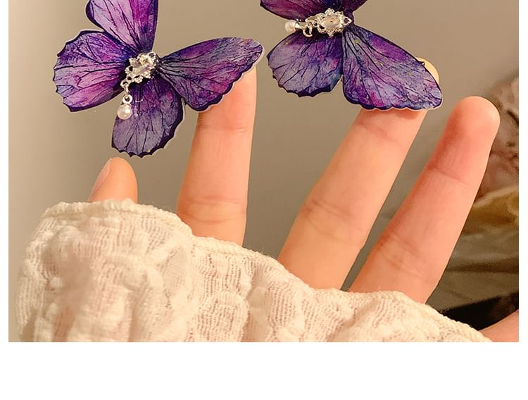 / Butterfly Set Clip Hair Rhinestone