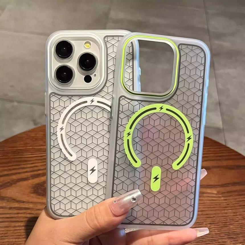 (Compatible Magnetic Phone Case Geometric MagSafe) with