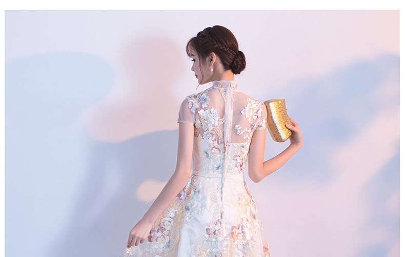 Floral Embroidered A-Line Qipao (Various Designs)