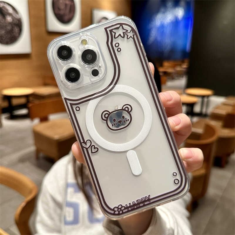 (Compatible MagSafe) Magnetic Phone Case Bear with
