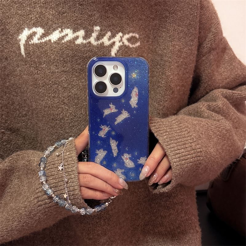 / Case Set Rabbit Strap Phone