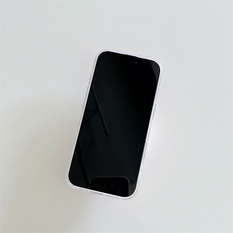 / Faux Case Phone Ring Set Pearl Heart Finger