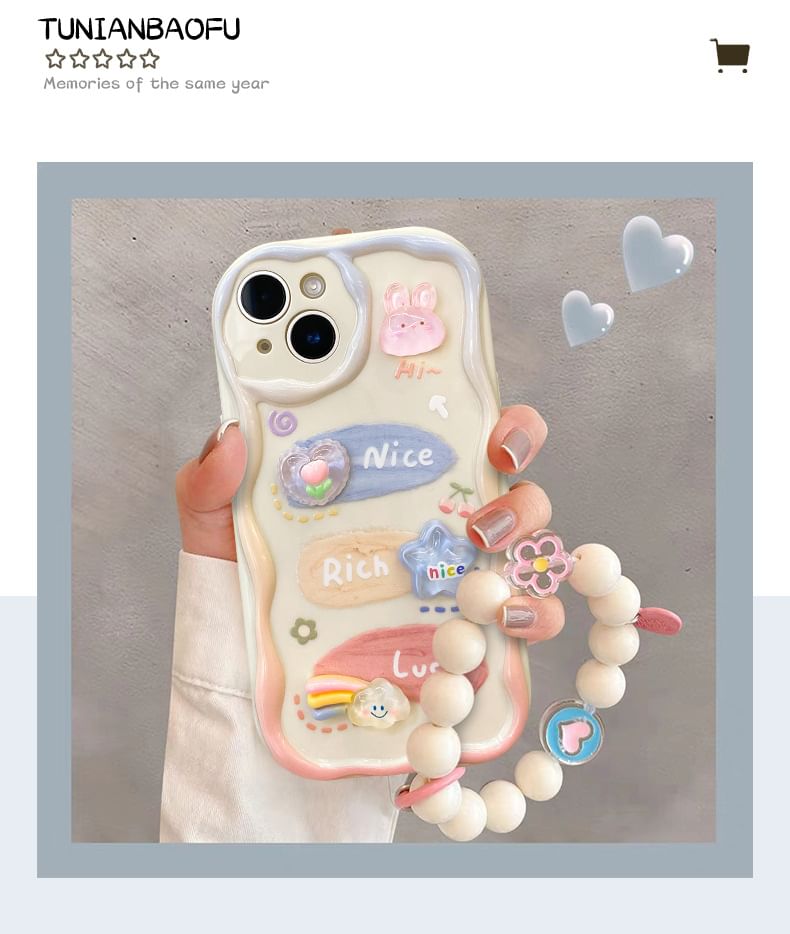 / Set Cartoon Case Strap 3D Phone