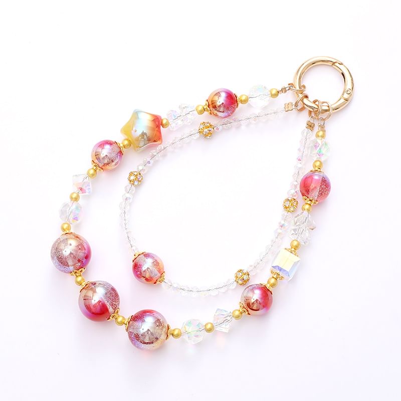 (Various Star Designs) Faux Strap Phone Bead Crystal Layered