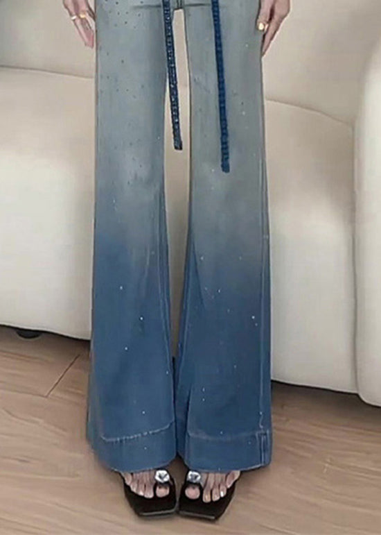Color New Wide Fall Pants Gradient Zircon Denim Leg
