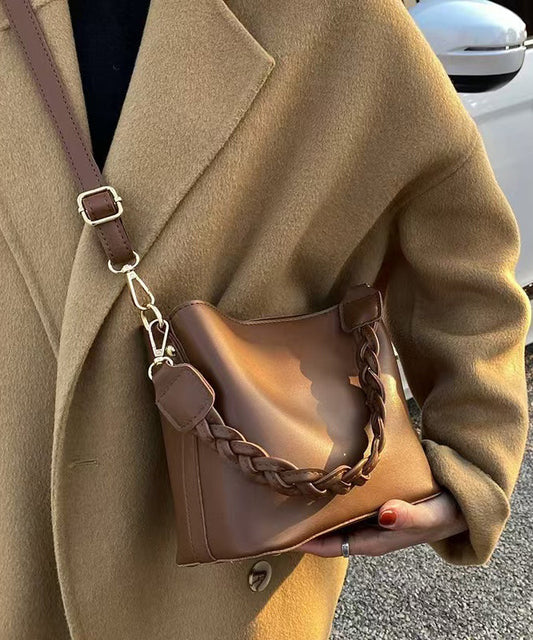 Durable Messenger Leather Simple Faux Solid Bag