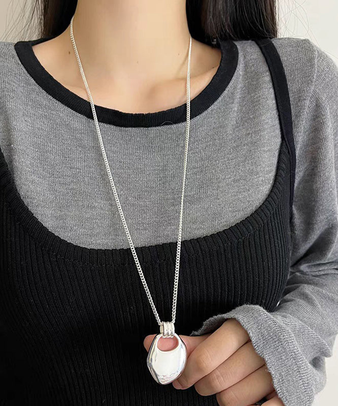 Bag Pendant Silk Necklace Unique Copper Sweater