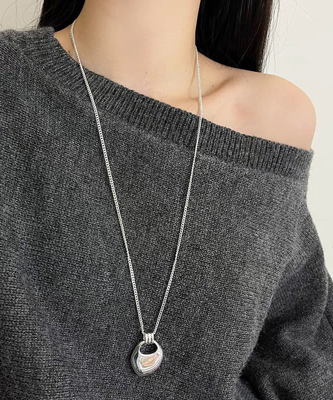 Bag Pendant Silk Necklace Unique Copper Sweater