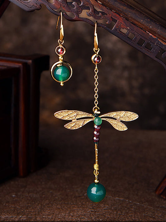 Vintage Irregular Ethnic Dragonfly Women Earrings RR016