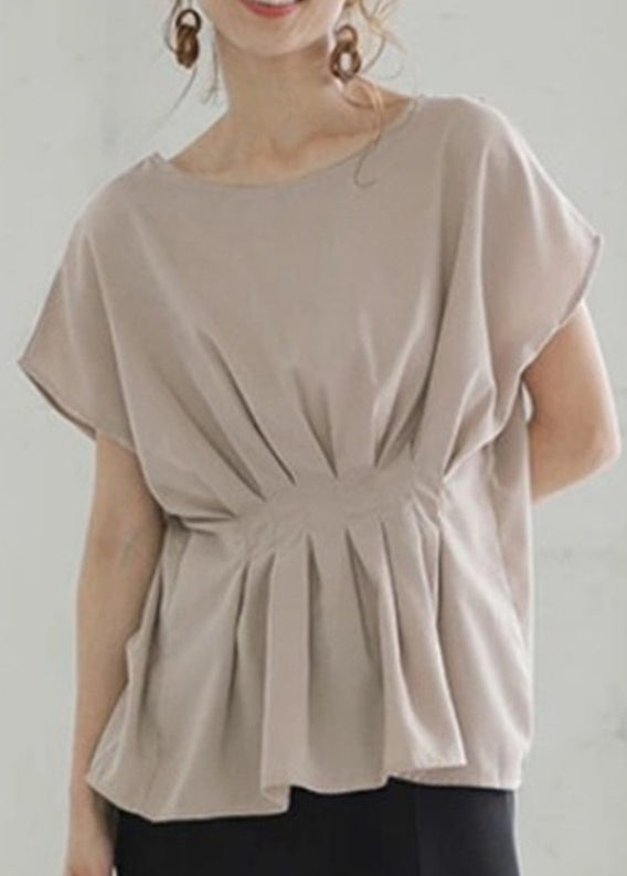 Tops Nude Tank Women Oversized Wrinkled Cotton Summer