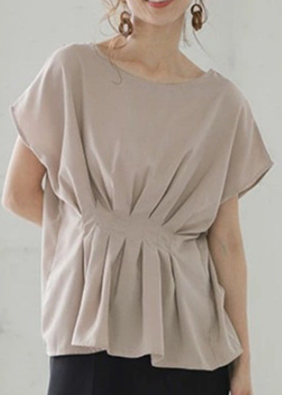 Tops Nude Tank Women Oversized Wrinkled Cotton Summer