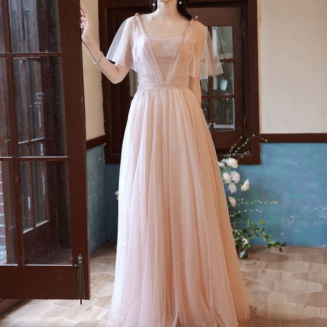 Short-Sleeve Bridesmaid Dress