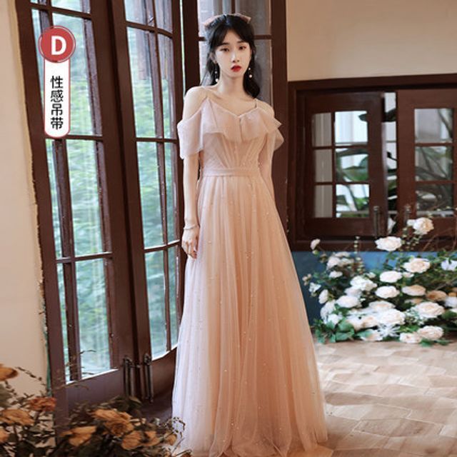 Short-Sleeve Bridesmaid Dress