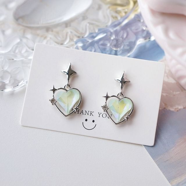 / On Heart Earring Drop Clip Star