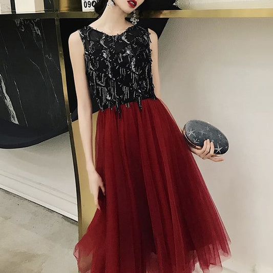 Sleeveless Plaid Fringed Trim Midi A-Line Dress