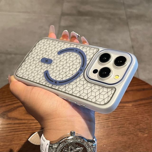 (Compatible Magnetic Phone Case Geometric MagSafe) with