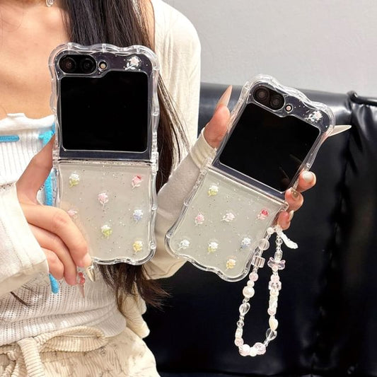 / Strap Set Floral Phone Case