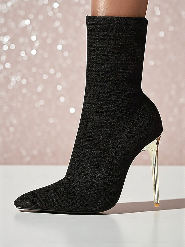 Women's Boots Ankle Pointed Sexy Print - Stiletto Leopard