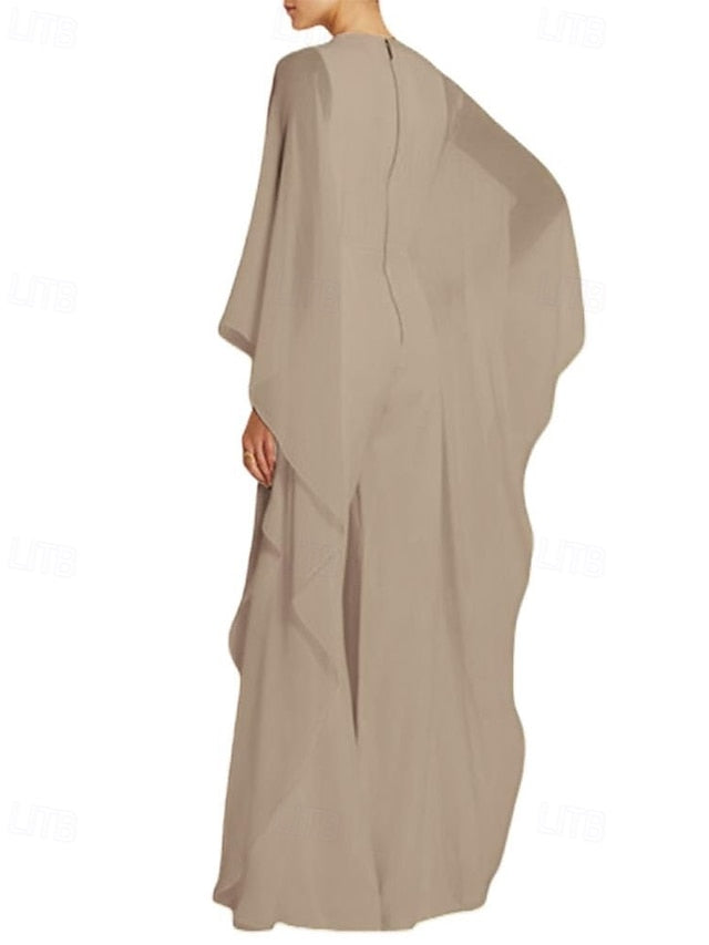Dress Elegant Simple the Jumpsuit Cape Bride of Mother
