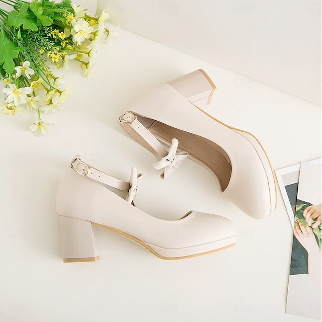 Weddings - Bow White Mary Girls' Perfect for Shoes Jane