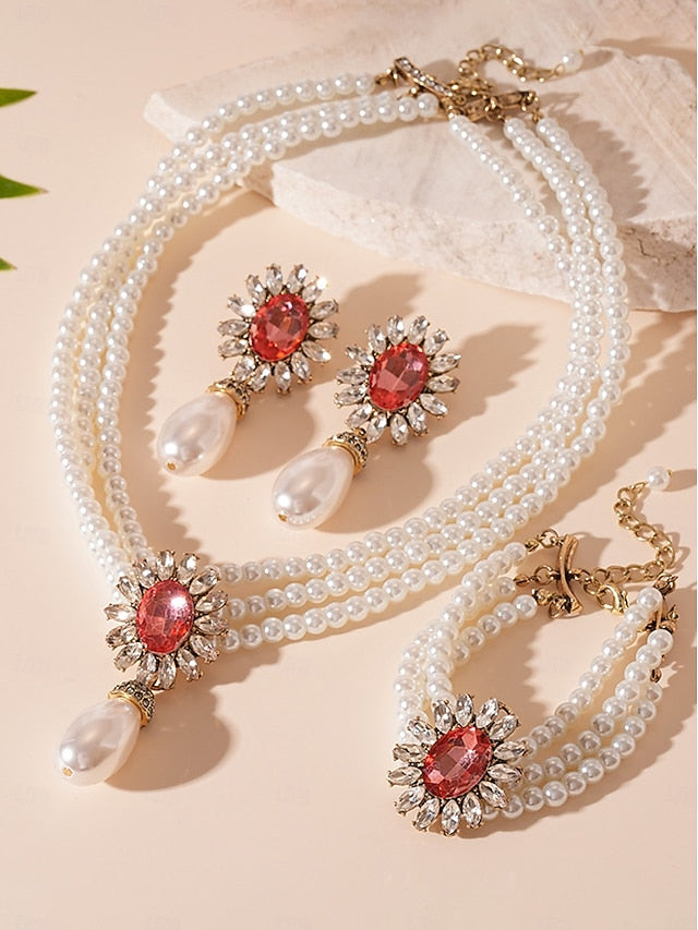 Jewelry with Women's Pearl Set Earrings