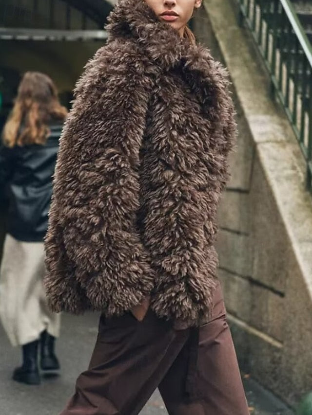 Furs Comfortable Warm Women's Faux Fur Coat Teddy