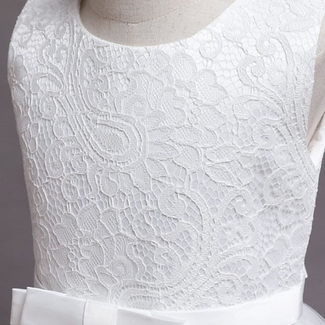 Little A Floral Party Kids Girls' Line Dress Plain