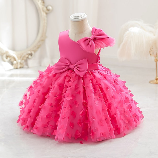 Solid Sleeveless Color Girls' Toddler Party Dress