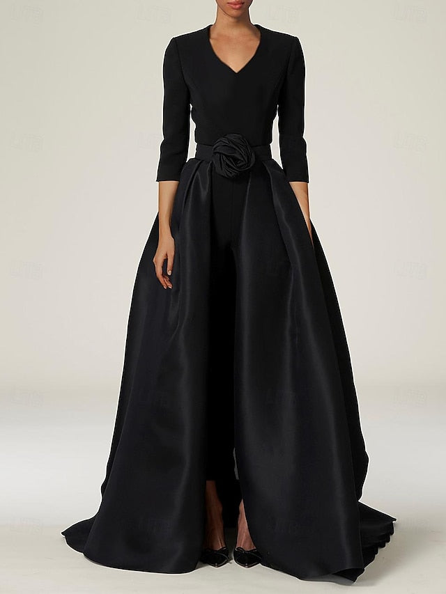 With the Overskirt Mother Jumpsuit Dress of Simple Bride Elegant