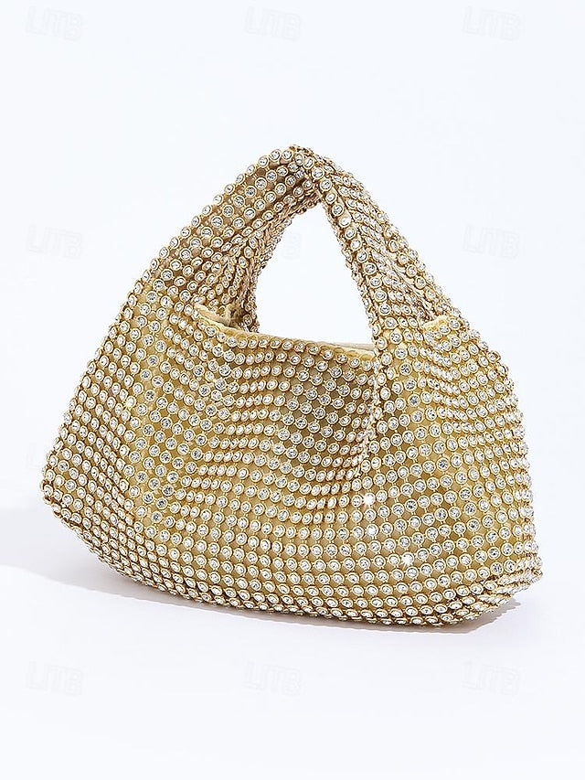 – Handbag Evening Women's Silver Rhinestone Sparkling