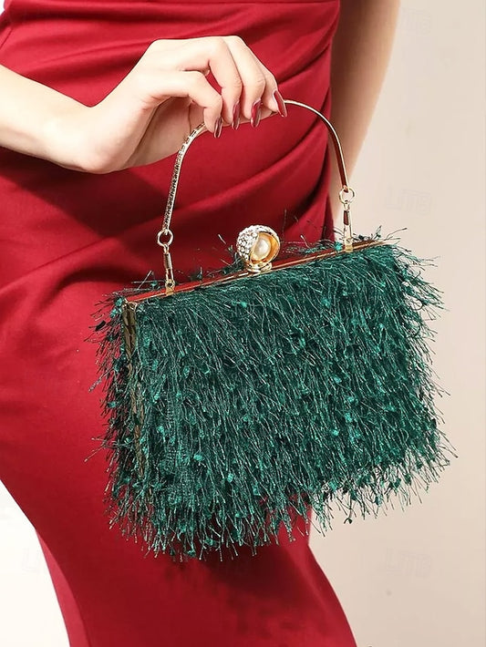 Elegant Red Handbag Christmas – Women's Party Green