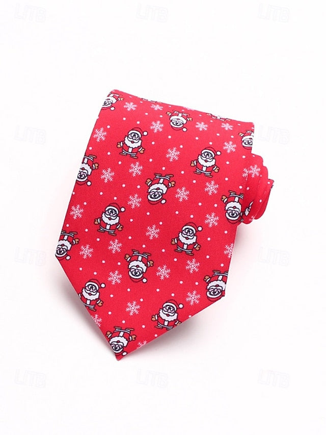 Silk Tie – Fun and Men's Tree Christmas Polyester Santa