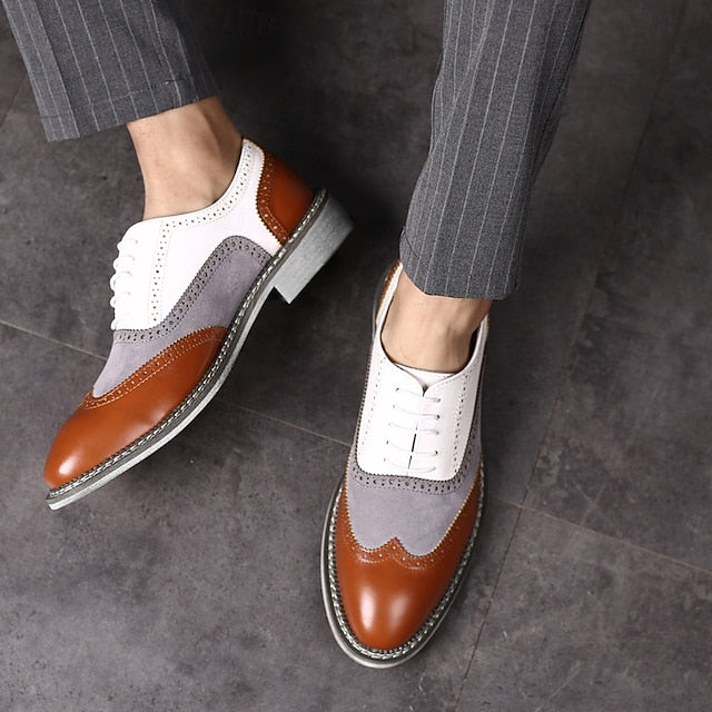 in Gatsby-Inspired Men's Oxford Shoes Spectator Wingtip