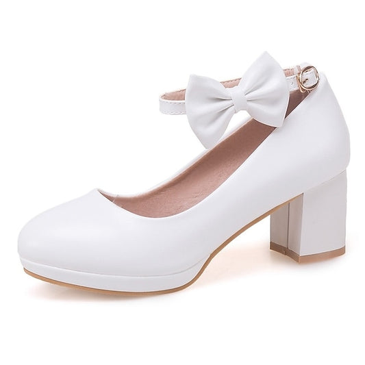 Weddings - Bow White Mary Girls' Perfect for Shoes Jane